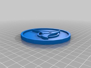 klingon drink coaster 3d printing decor startrek 3d print model - Mito3D