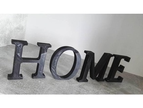 a casa decoração o preto deco carta letras vivendo amor quarto 3d print model - Mito3D