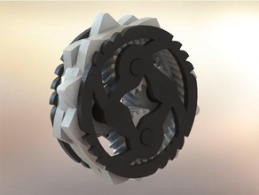 semi-Planetengetriebe Hohlrad reverser-widget engineering 3d print model - Mito3D