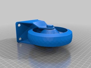moyen-devoir rigide roues pivotantes les pièces de rechange lanceur sorts dolly film prop le rouleau vention la roue 3d print model - Mito3D