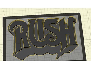 rush logotipo da banda - porta-chaves a moda chaveiro música progressiva rock 3d print model - Mito3D