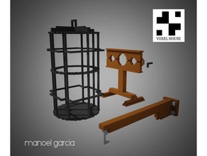 medieval punishment devices toy & game accessories fantasy miniature scenery rpg tabletop voxel wargaming 3d print model - Mito3D