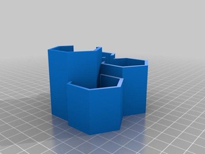 altıgen saksı açık ve bahçe hexagon ekici 3d print model - Mito3D