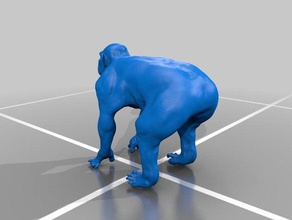 chimp zbrush sculpture animals chimpanzee 3d print model - Mito3D