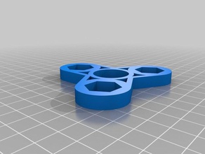 triplex - fidget spinner m10 hexnut toys & games 3d print model - Mito3D