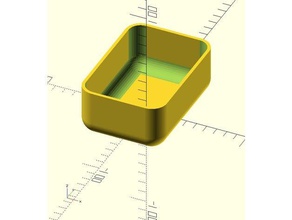 arrondie boîte bien vraiment de la moitié l'ingénierie Modèle 3d openscad 3d print model - Mito3D