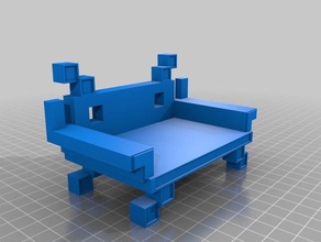 space invaders couch household furniture invader model 3d print model - Mito3D