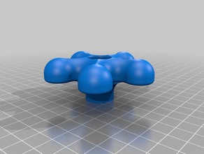 mon personnalisés lisse n' curvy bouton étoile pièces personnalisé 3d print model - Mito3D