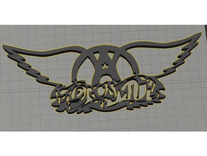 aerosmith logotipo da banda a moda arte música rock roll stl coisa 3d print model - Mito3D