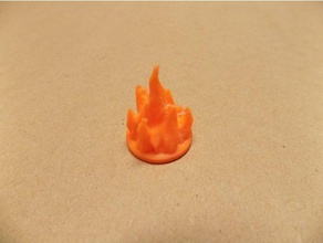 el fuego de las piezas del juego juegos la hoguera los incendios llamas token 3d print model - Mito3D