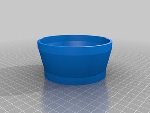 my customized parameterized flanged lens hood camera 3d print model - Mito3D