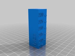 customized temperature calibration tower - nylon 3d printing tests 3d print model - Mito3D