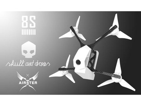 skull drones airster dragster vehicles fpv racing 3d print model - Mito3D
