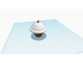 cupcake comida & bebida 3d print model - Mito3D