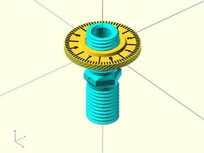 thumbwheel jack screw parts openscad 3d print model - Mito3D