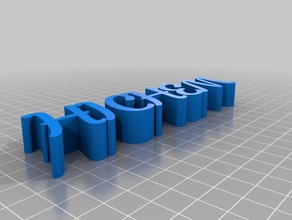 meu texto personalizado da fonte de teste a arte 3d print model - Mito3D