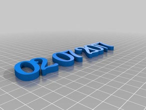 meu texto personalizado da fonte de teste a arte 3d print model - Mito3D