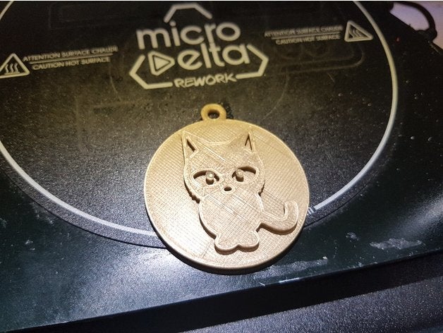 cat pendant accessories 3D print model - Mito3D