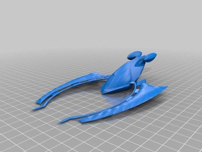 Raumschiff-Modell 3d-drucken 3d-Modell alien sketchup Raumschiff 3d print model - Mito3D