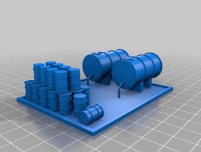 depósito de combustible objetivo marcador escala 20mm1 72 La impresión en 3d 3d print model - Mito3D