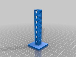 mi personalizados temp de calibración la torre abs-nuevo La impresión en 3d las pruebas personalizado 3d print model - Mito3D