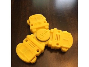 school bus fidget spinner - wingnut2k toys & games hand toy 3d print model - Mito3D