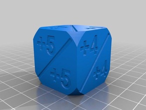 dice +1 +6 32mm customized 3d print model - Mito3D