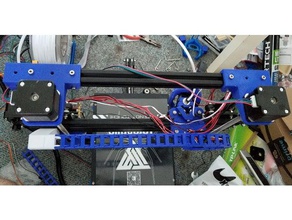 x-axis cable chain mount 3d printing management clearance tevo tarantula 3d print model - Mito3D
