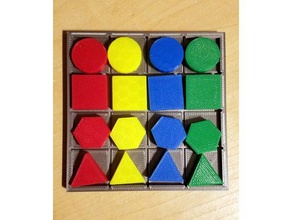 shapes colors puzzle puzzles brain teaser 3d print model - Mito3D