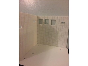 wall & floor bathroom models 3dprinting miniature miniatures pipe tile water 3d print model - Mito3D