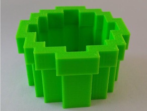 8-bit mario Rohr Skulpturen - Zubehör gaming nintendo retro retrogaming Spielzeug 3d print model - Mito3D