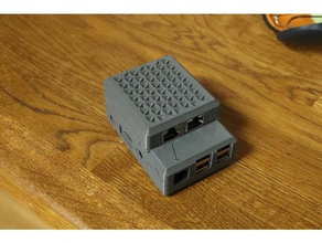 case pi3+pisupply electronics poe raspberry pi 3d print model - Mito3D