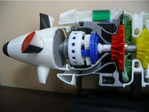 propulsione a elica di ingegneria turboelica 3d print model - Mito3D