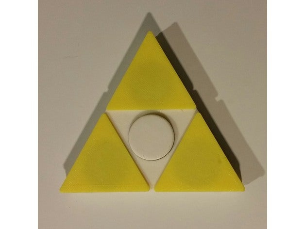 tri-force zelda spinner giochi e giocattoli 3D print model - Mito3D