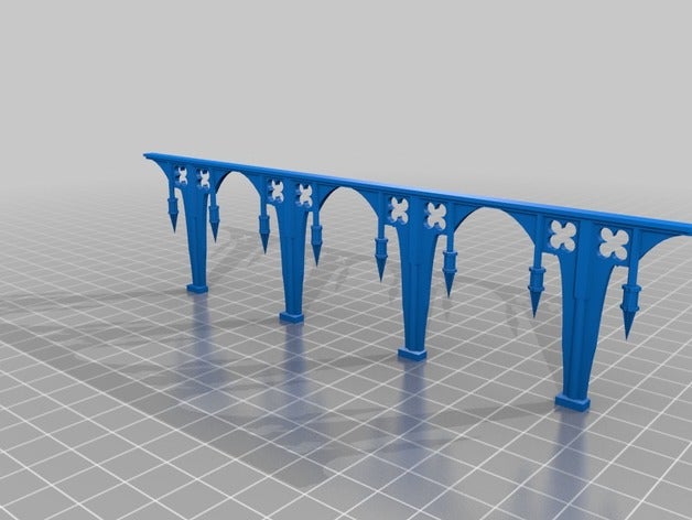 gothic bridge pile 28mm tabletop standard sculptures 40k model scenery terrain wargaming warhammer 3D print model - Mito3D