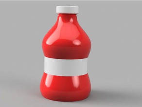 Kunststoff-Flasche voll funktionsfähig engineering Wasser Flasche 3d print model - Mito3D