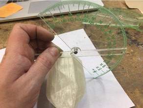 lasercut contact goniometer crystallography math drawing tool protractor 3d print model - Mito3D