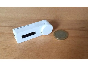 esp 8266 oled smart button electronics arduino case esp8266 usb wifi 3d print model - Mito3D