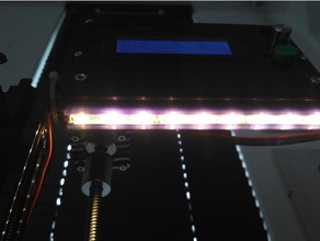 simple 8mm led strip rail 3d printer accessories 3d print model - Mito3D