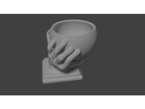 handcup sculptures hand cup 3d print model - Mito3D