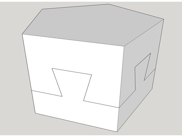 unmöglich Schwalbenschwanz pentagon Rätsel 3D print model - Mito3D