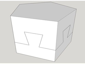 impossible de queue d'aronde pentagone puzzles 3d print model - Mito3D