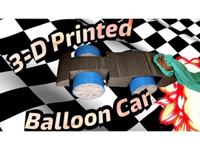 Ballon-angetriebene Auto Spielzeug & Spiele 608 Lager Ballon Ballon-Auto flexibles filament kein support - 3d print model - Mito3D