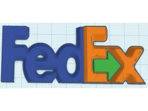 fedex logotipo opcional de flecha signos y logotipos 3d print model - Mito3D