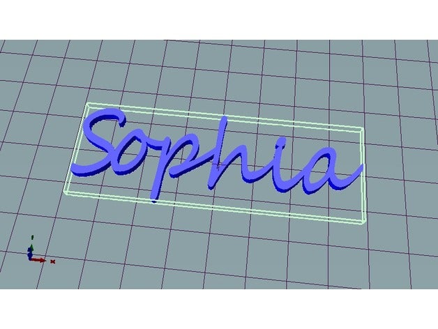 sophia s nome sinais e logotipos o 3D print model - Mito3D