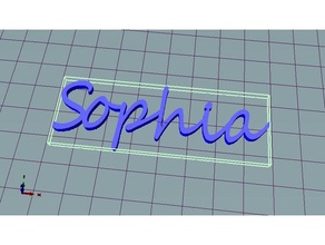 sophia nom les signes et logos sophie 3d print model - Mito3D