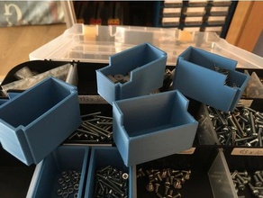 pequeñas cajas de dividir el doble del lado la caja almacenamiento los compartimentos organización cuadro organizador pequeña 3d print model - Mito3D