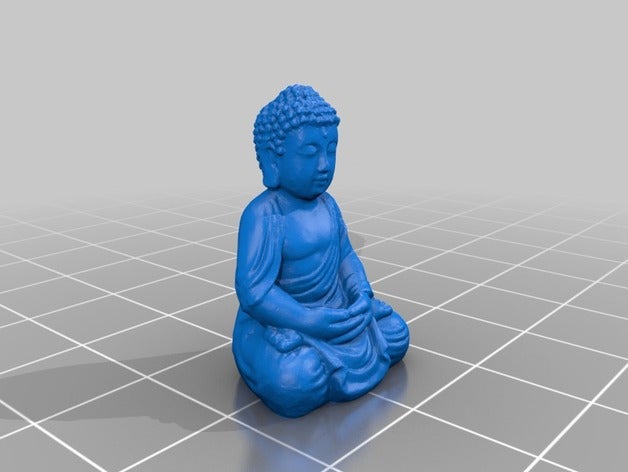 oturan buddha tarama ve kopyaları 3d Buda ince 3D print model - Mito3D