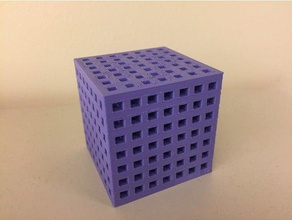regular cúbicos esponja arte da matemática cubos grelha lattice 3d print model - Mito3D