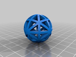 triangular tiling sphere math art pattern 3d print model - Mito3D